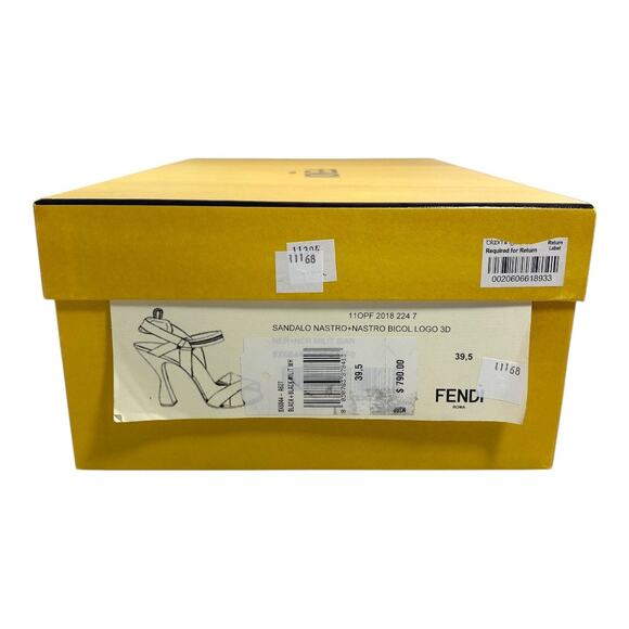 Fendi Colibrì Multi NIB Nylon Strappy EU 39 1/2 US 9.5 Slingback Heels Sandals - Picture 15 of 15